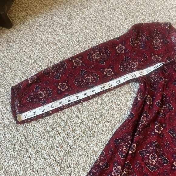 NWT American Eagle Womens Oversized Tunic Dress Size S Boho Floral 3/4 Sleeve - Picture 10 of 10